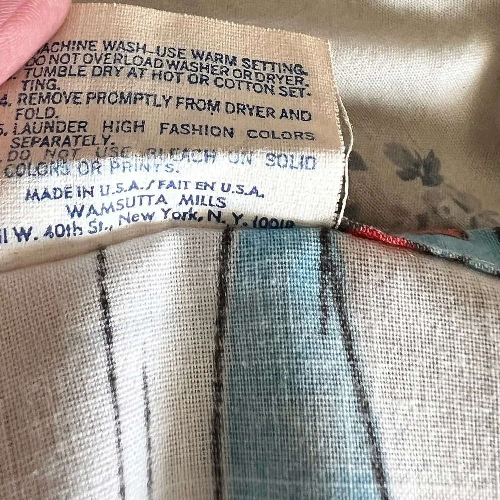 Vintage Raggedy Ann & Andy‎ Twin Sheet 80s Bobbs Merrill USA Cotton Bedding